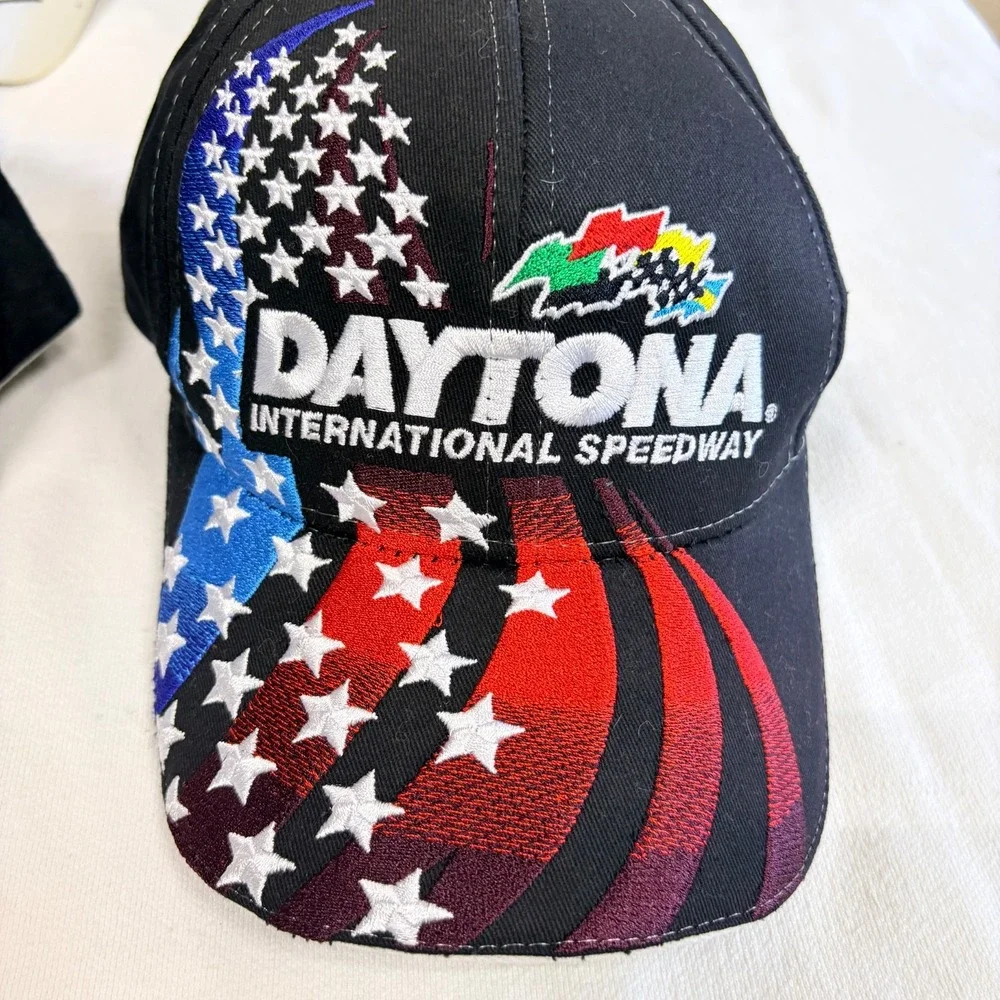 Lot 4 Vtg Daytona 500 Baseball Hats Embroidered Disney Mickey Anniv. '04-08'